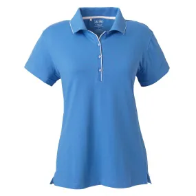 adidas Golf Women's ClimaLite Gulf Blue/White S/S Jersey Polo