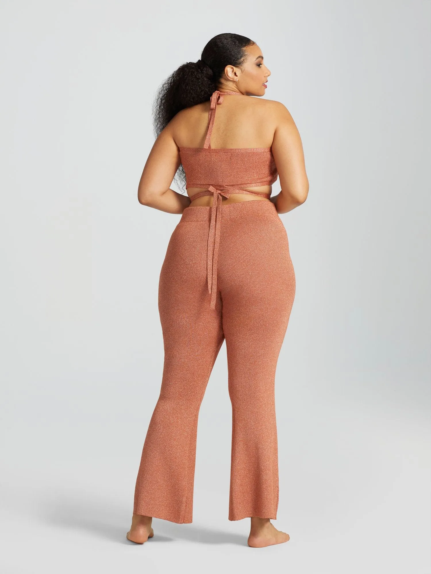 Alana Metallic Flare Pants