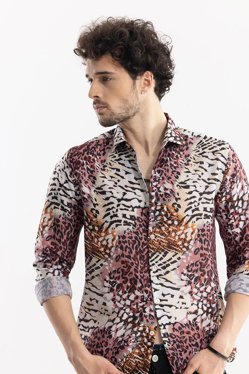 Animalistic Print Multicolour Shirt