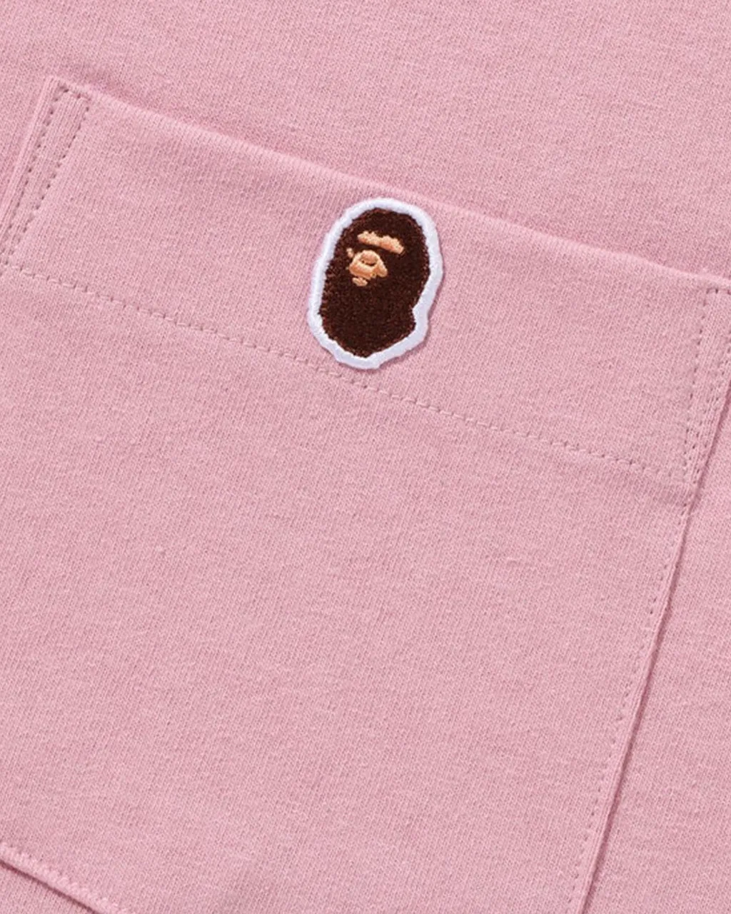 Ape Head One Point Pocket Tee Pink