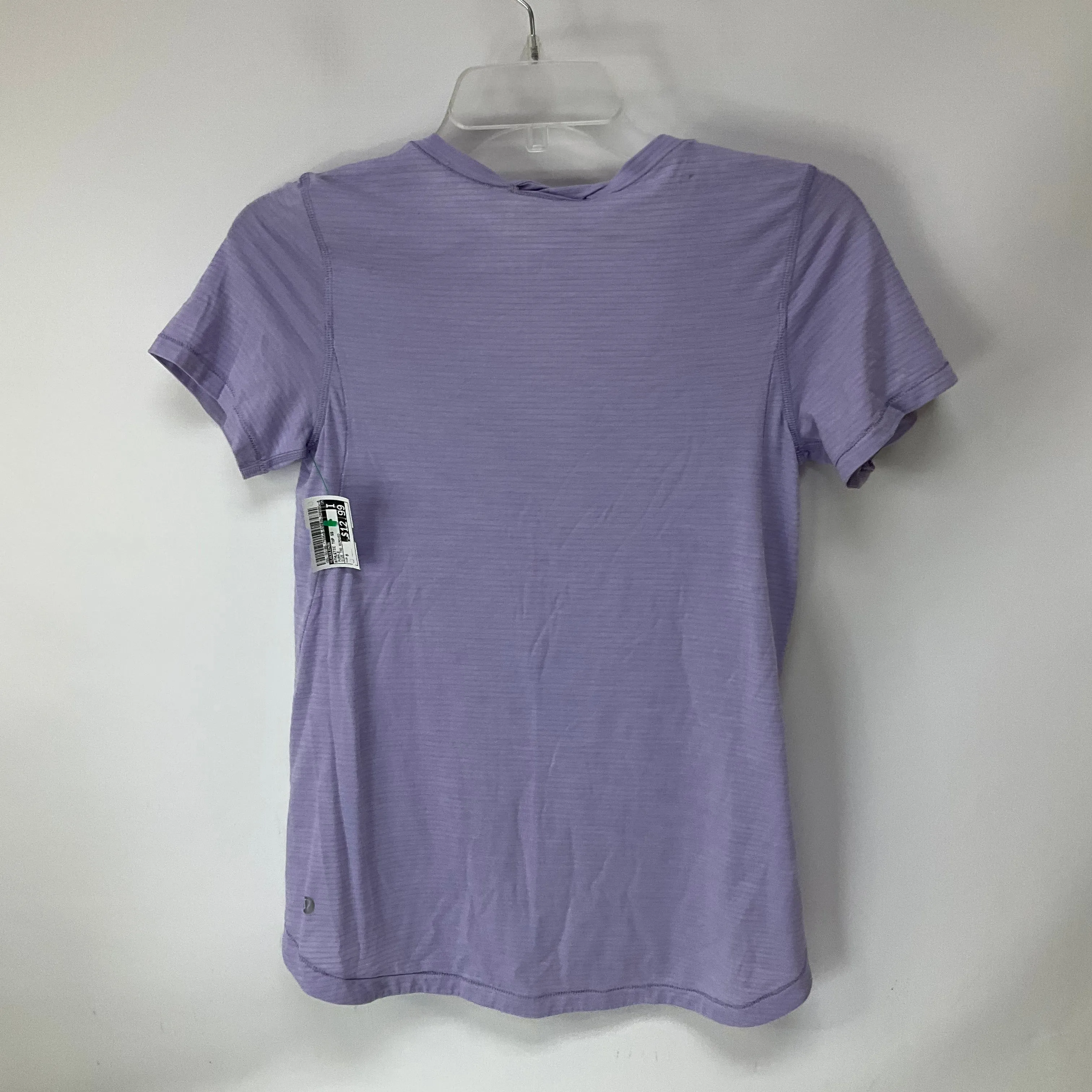 Athletic Top Short Sleeve By Lululemon In Purple, Size: 8