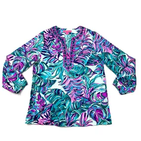 Blue & Purple Top Long Sleeve Designer By Lilly Pulitzer, Size: M