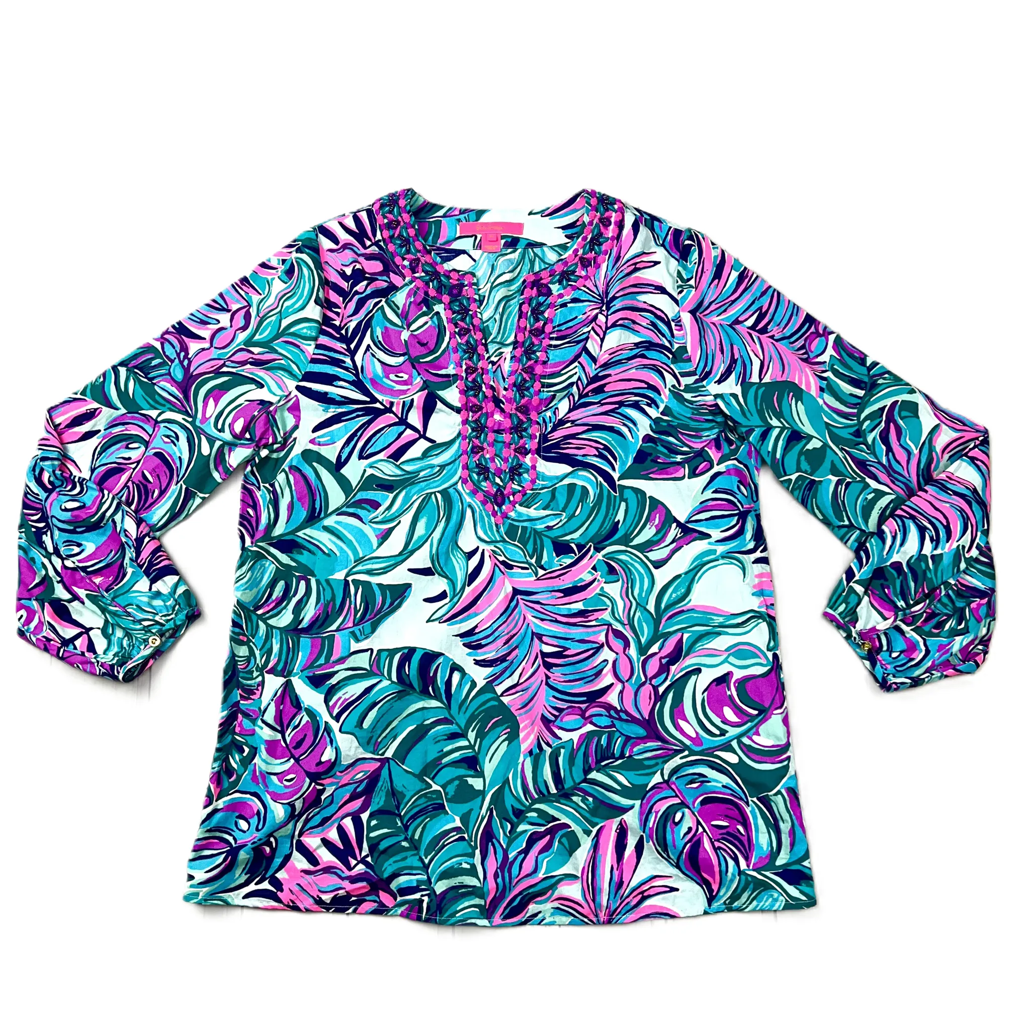 Blue & Purple Top Long Sleeve Designer By Lilly Pulitzer, Size: M