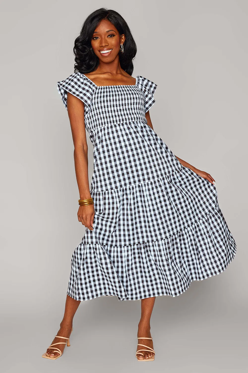 Brynn Dress | Black Checker