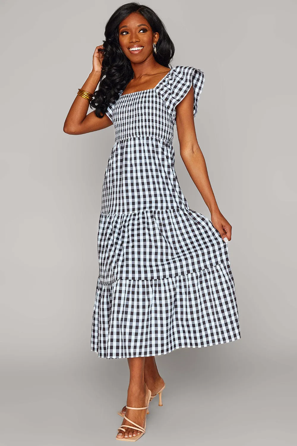 Brynn Dress | Black Checker