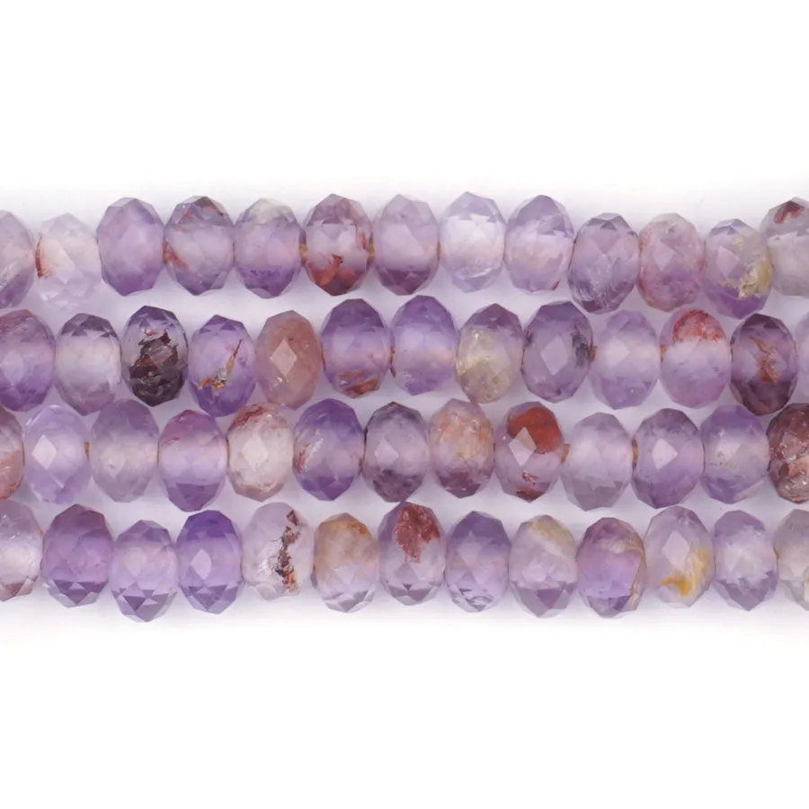 Cacoxenite Natural 4X6mm Rondelle Faceted - Large Hole Beads