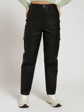 Cargo Mom Jean - Black