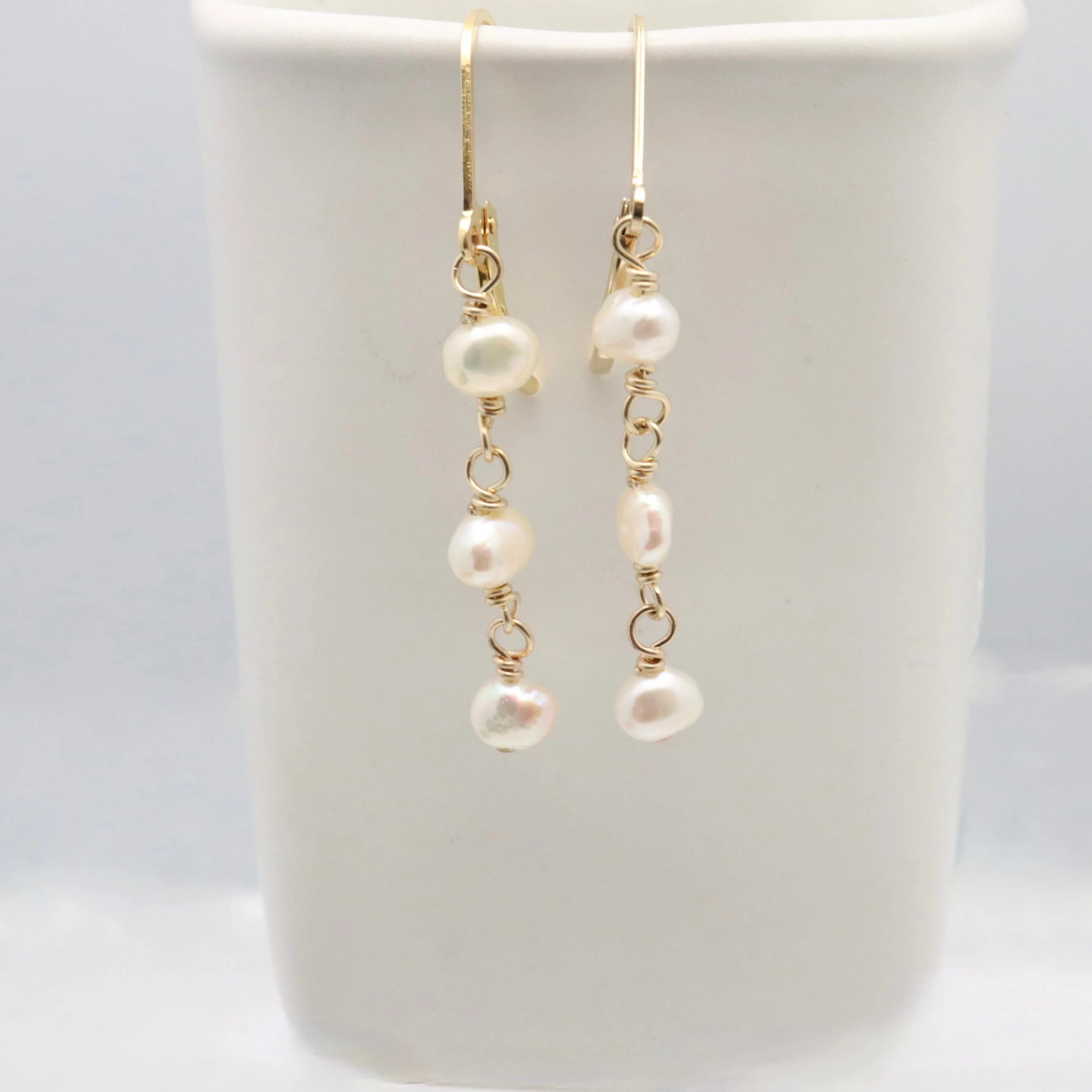 Fresh Water Pearl Cascade Earrings