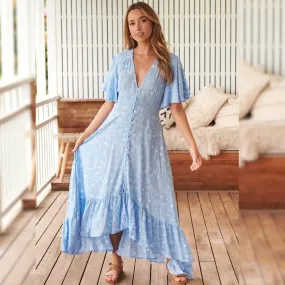 Gracie Maxi Dress Seashell Cove print