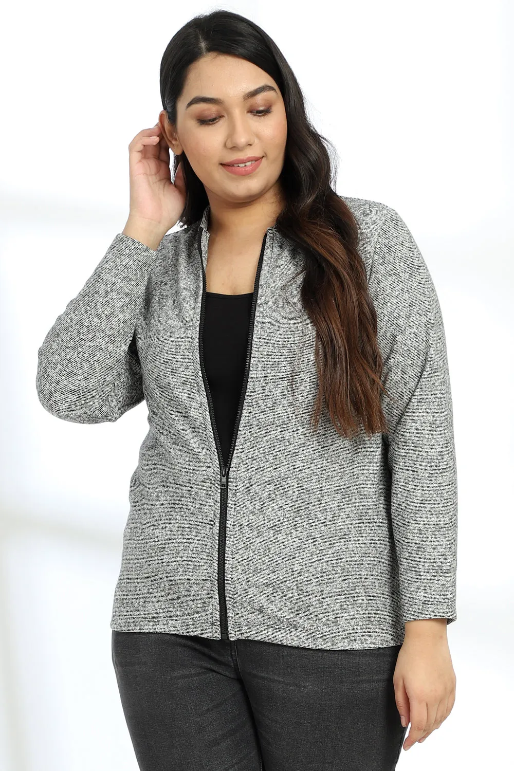 Grey Bomber Jacket