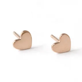 Heart Stud Earrings – 14k Rose Gold