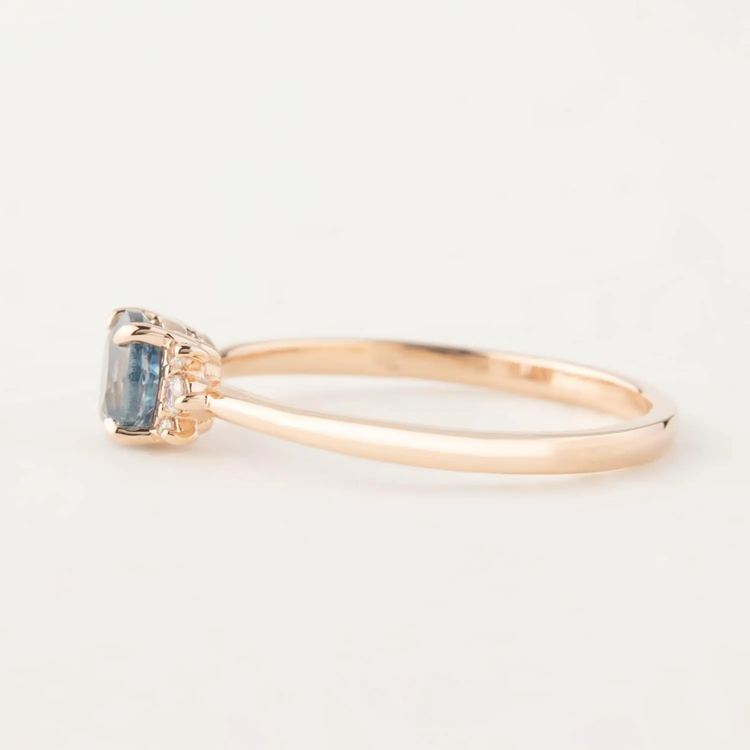 Lena Ring - 0.72ct Blue Montana Sapphire, 14k Rose Gold (one of a kind)