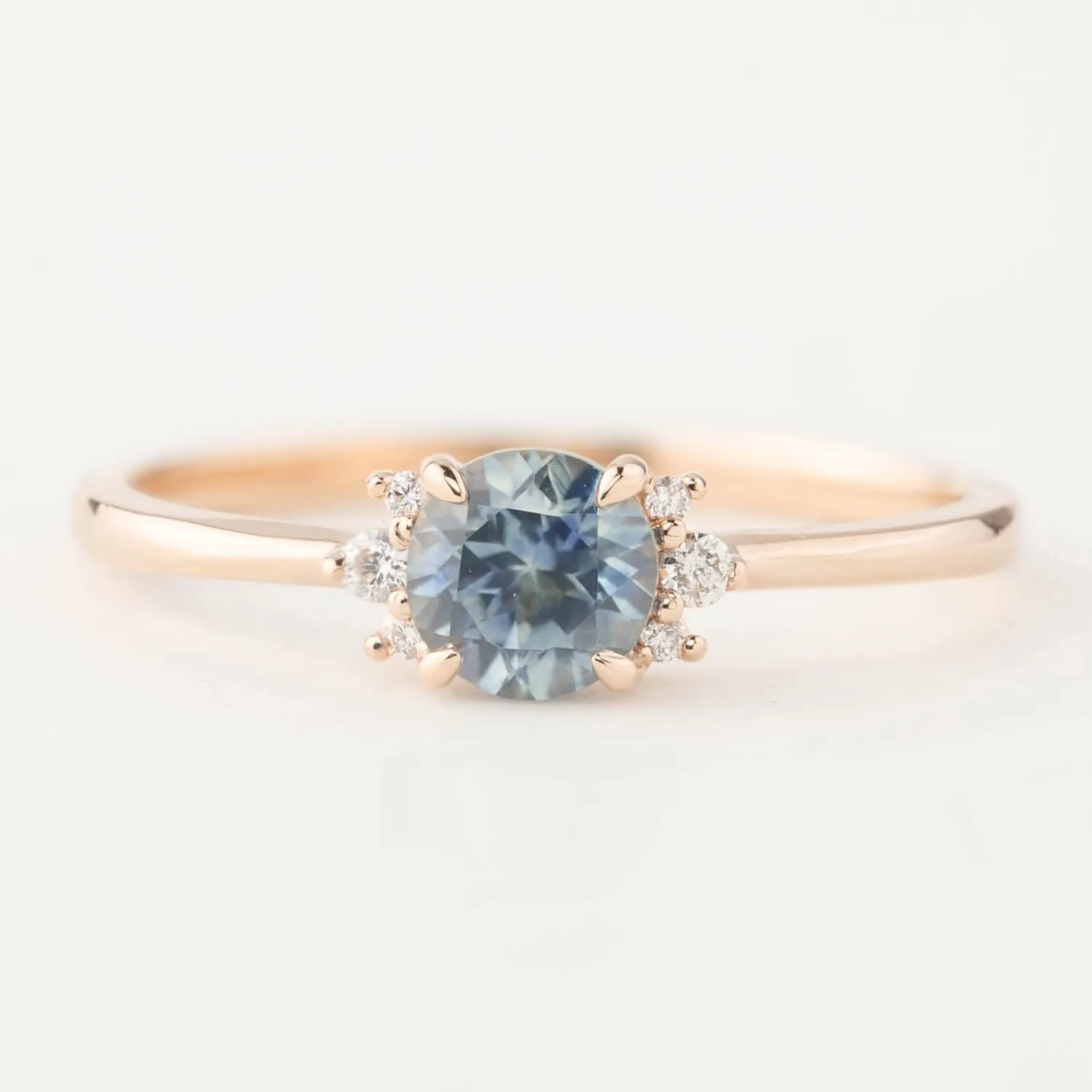 Lena Ring - 0.72ct Blue Montana Sapphire, 14k Rose Gold (one of a kind)