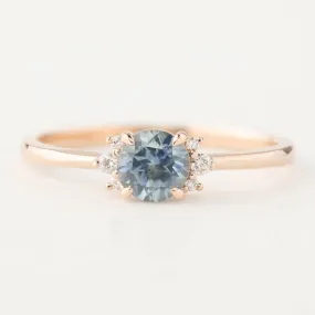 Lena Ring - 0.72ct Blue Montana Sapphire, 14k Rose Gold (one of a kind)