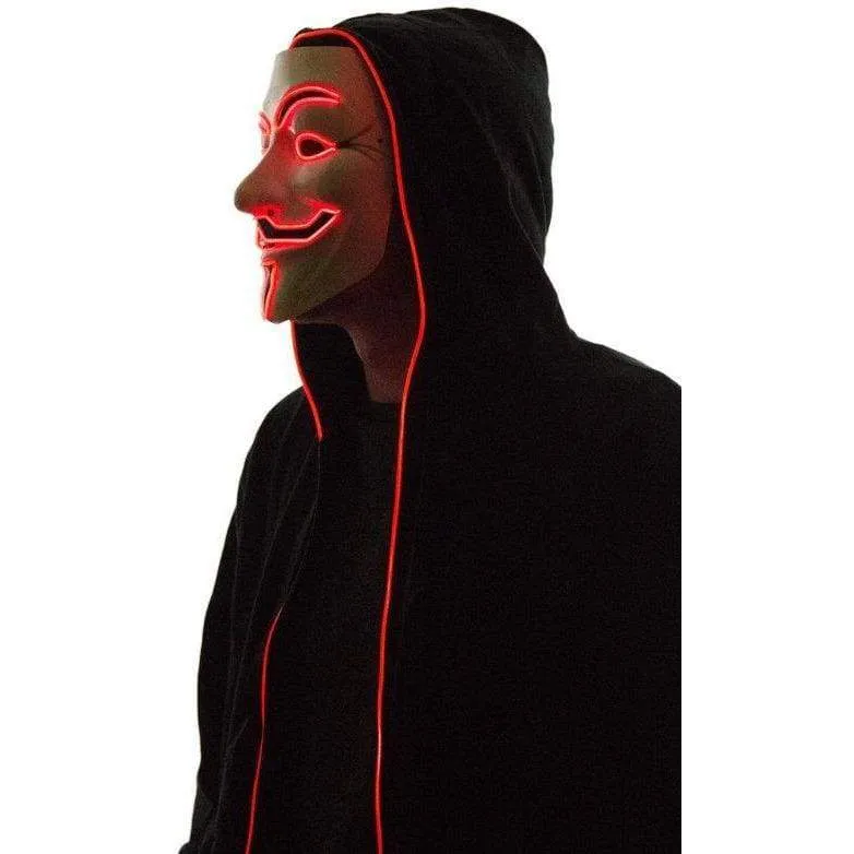 Light up Anonymous Mask - Red