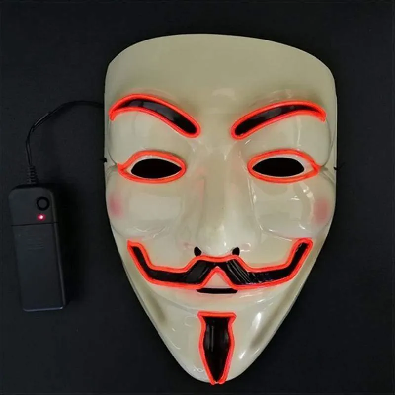 Light up Anonymous Mask - Red