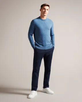 Loung Long Sleeve T Knit Jumper Blue