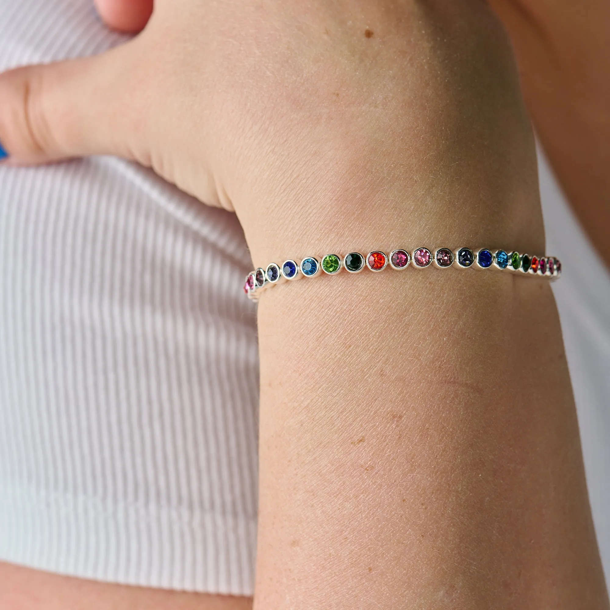 LOVE Multicolor Tennis Bolo Bracelet