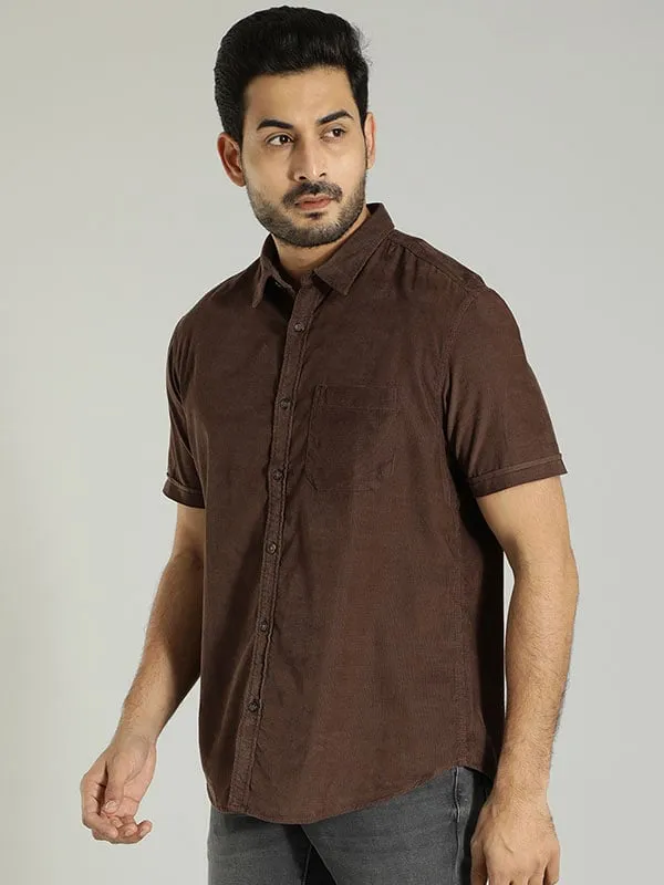 Men Checked Half Sleeve Cotton Blend Shirt