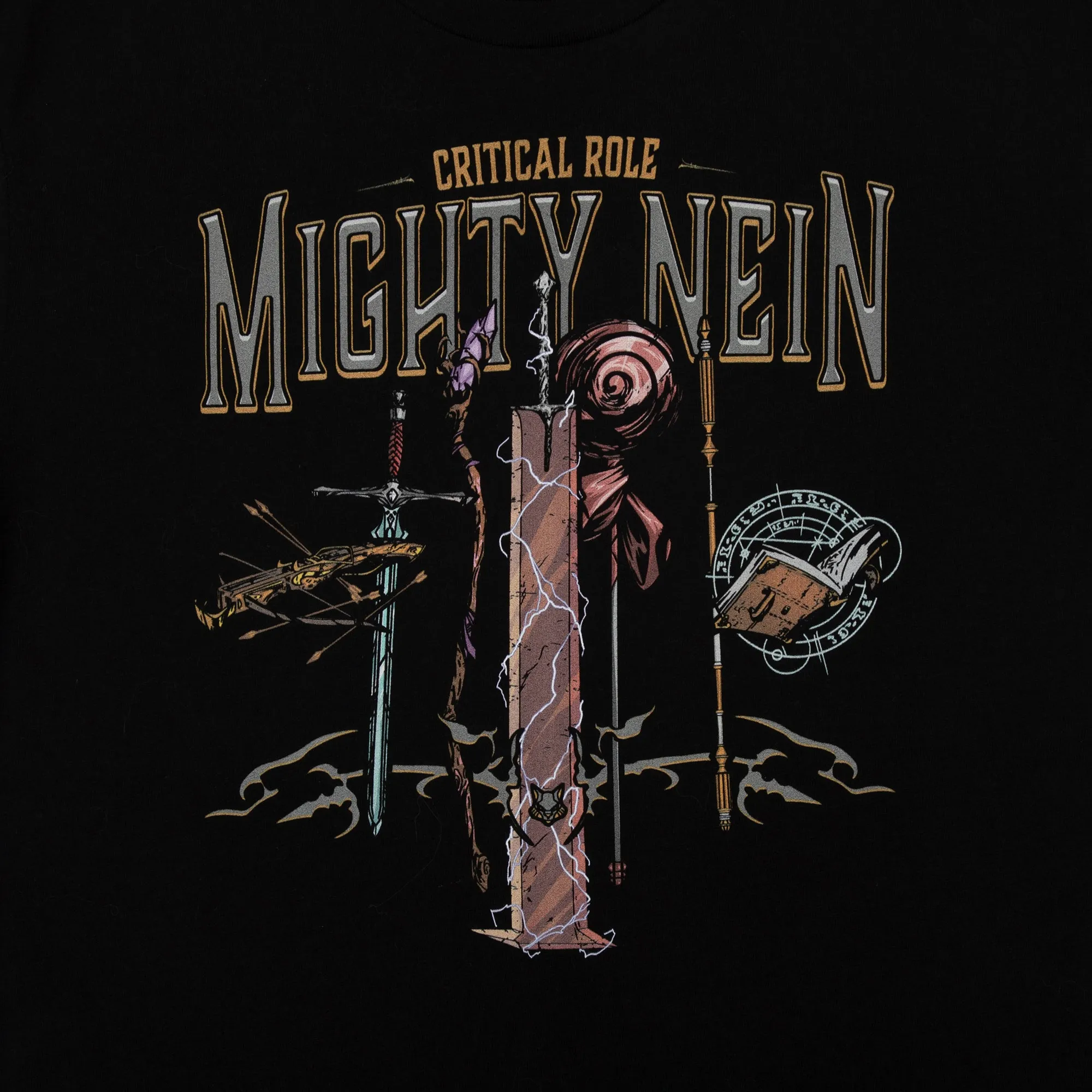 Mighty Nein Weapons Black Tee