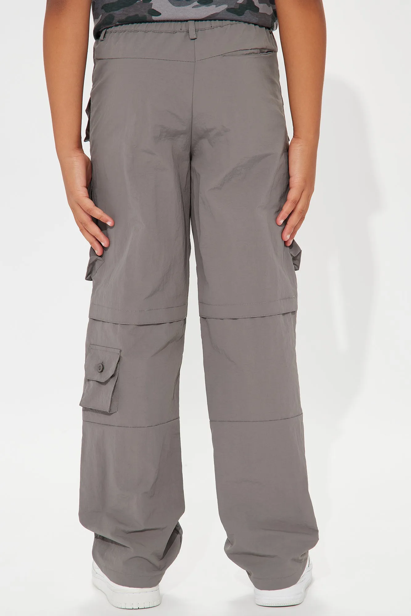 Mini Walk With Me Nylon Cargo Pants - Grey