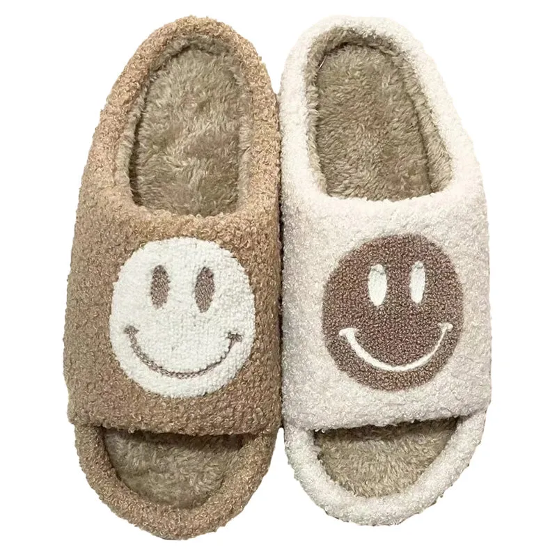 MISS SPARKLING | Open Toe Slippers - Happy Face