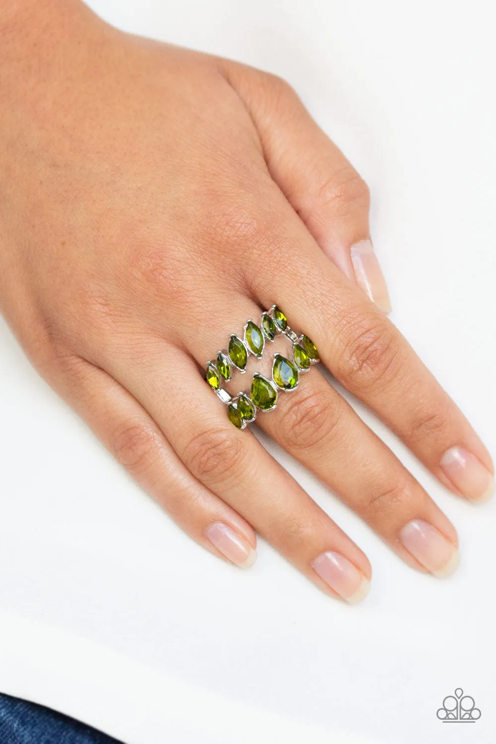 Paparazzi Timeless Tiers Green Ring