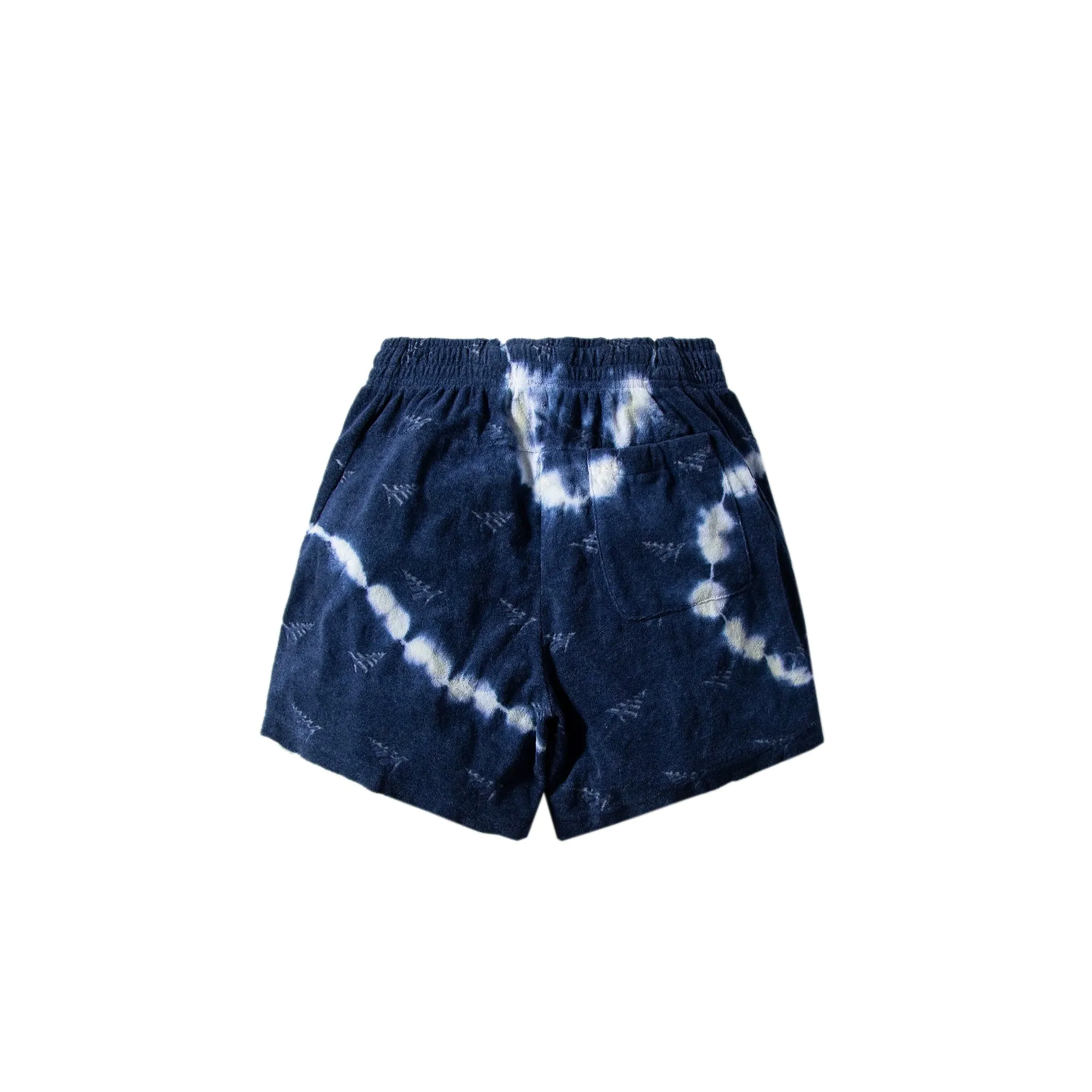 Paper Planes Mens Tie Dye Jacquard Terry Cloth Shorts