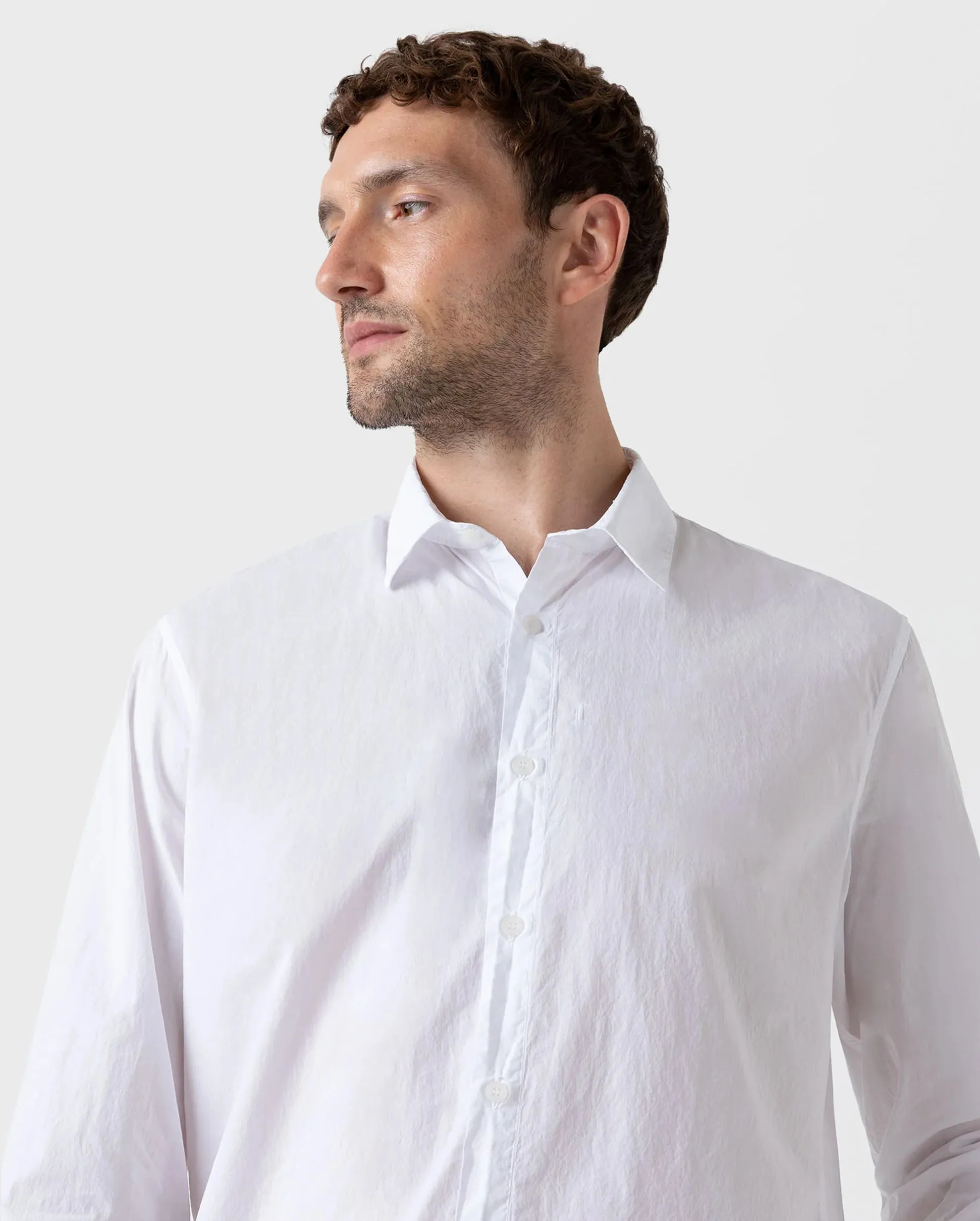 POPLIN LS SHIRT / WHITE