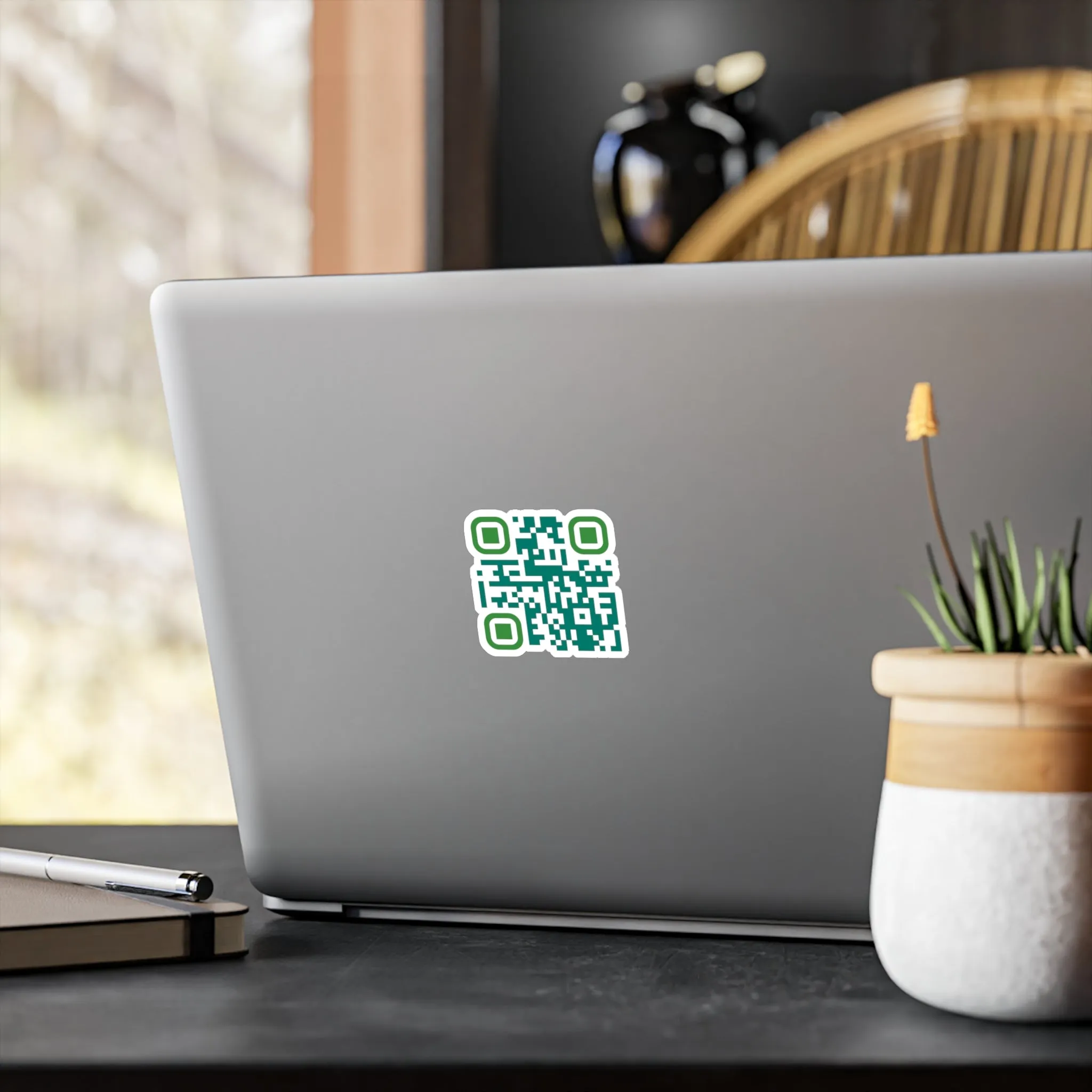 QR Code Waterproof Kiss-Cut Vinyl Decal/Sticker - Don't Give Up