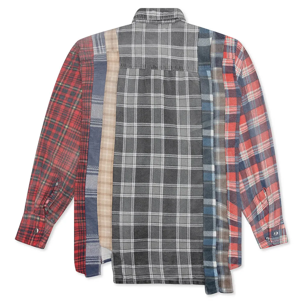 Rebuild by Flannel Shirt 7 Cuts Shirt / Reflection - Triple Grey