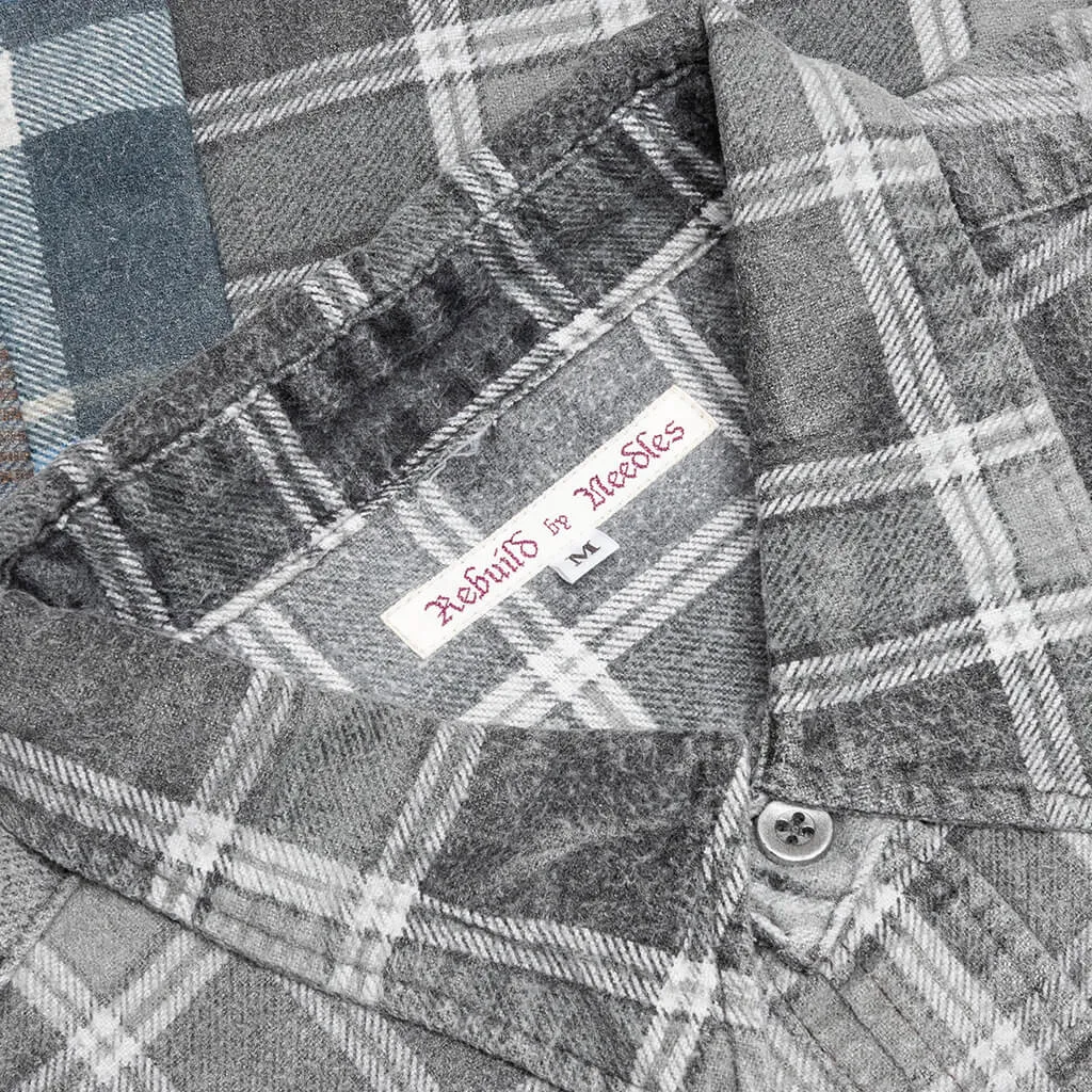 Rebuild by Flannel Shirt 7 Cuts Shirt / Reflection - Triple Grey