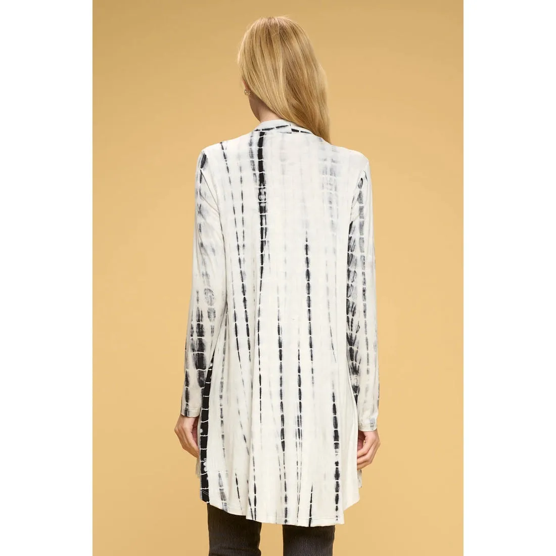 Renee C Tie Dye Open Front Cardigan