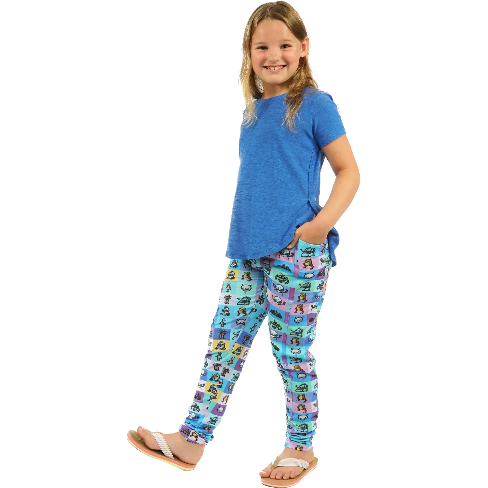 Robots Kids Leggings with Pockets [FINAL SALE]