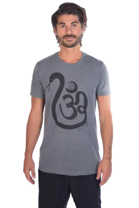 Shakti Snake Om on Linen Blend Crew Neck