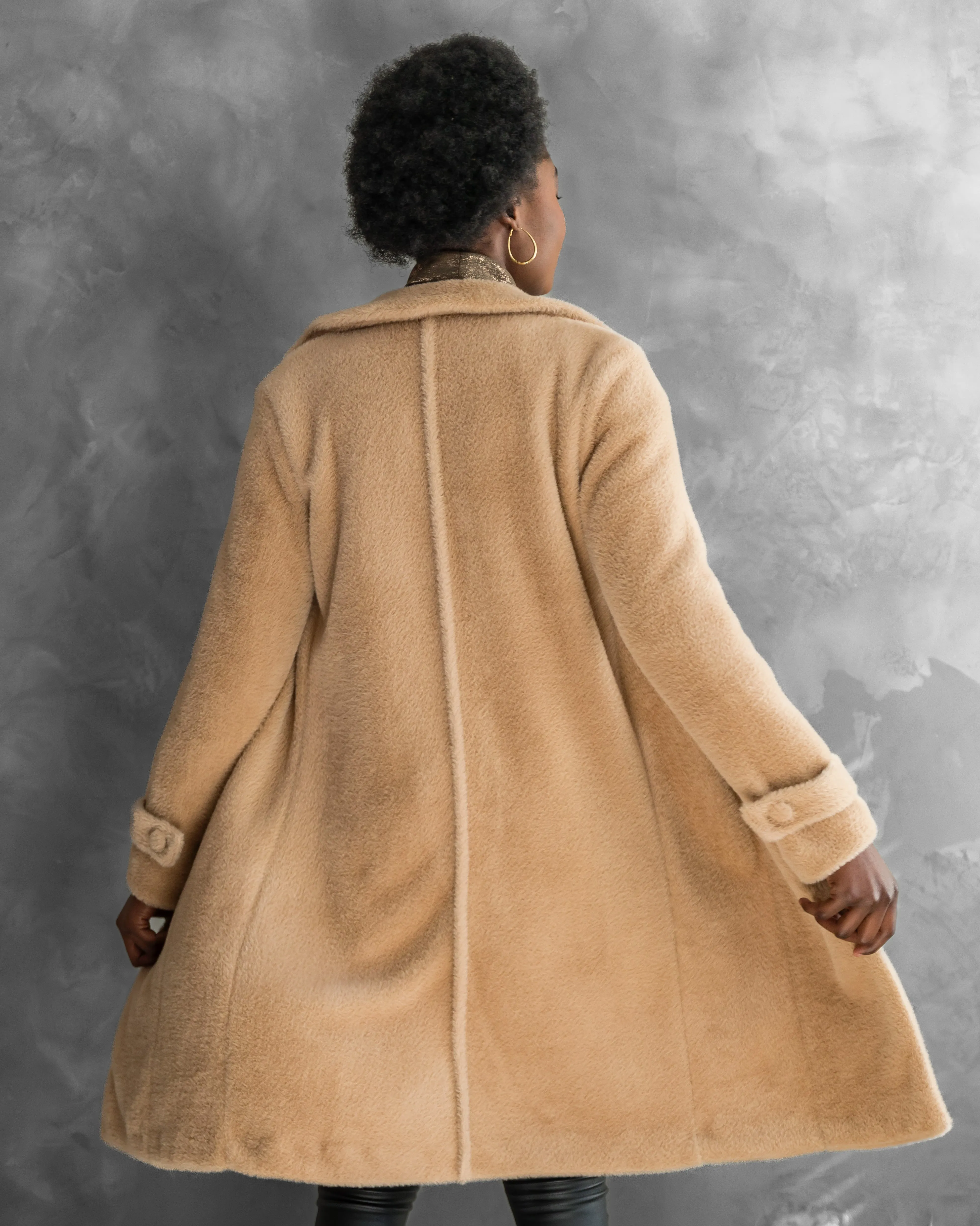 Soraya Short Fur Coat | Camel