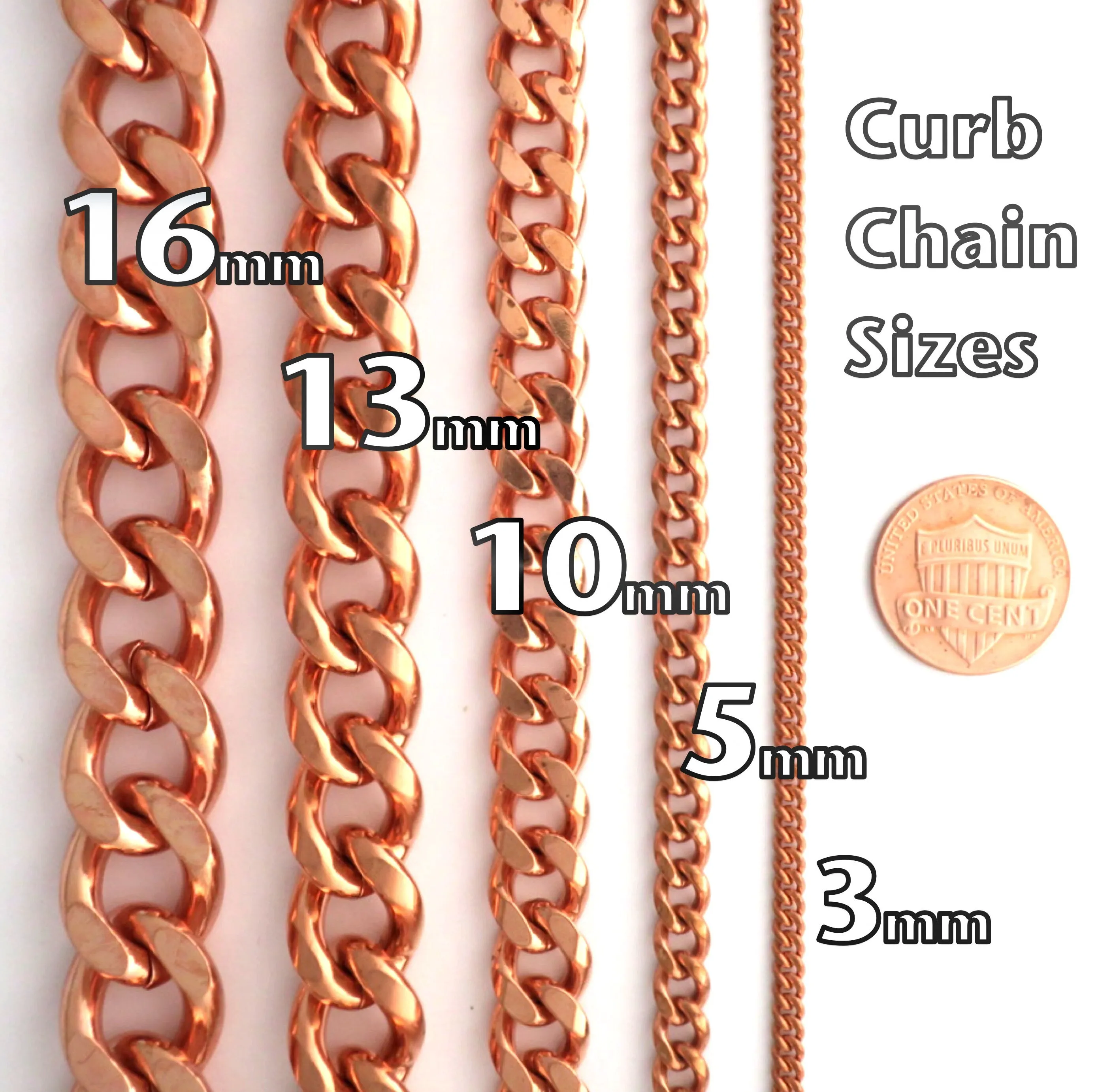 Super Chunky Solid Copper Necklace Chain NC162 Extra Heavy 16mm Copper Curb Chain Necklace 24 Inch Chain