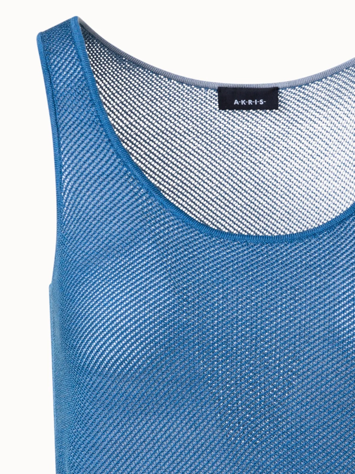 Tanktop aus Seiden-Mesh-Strick