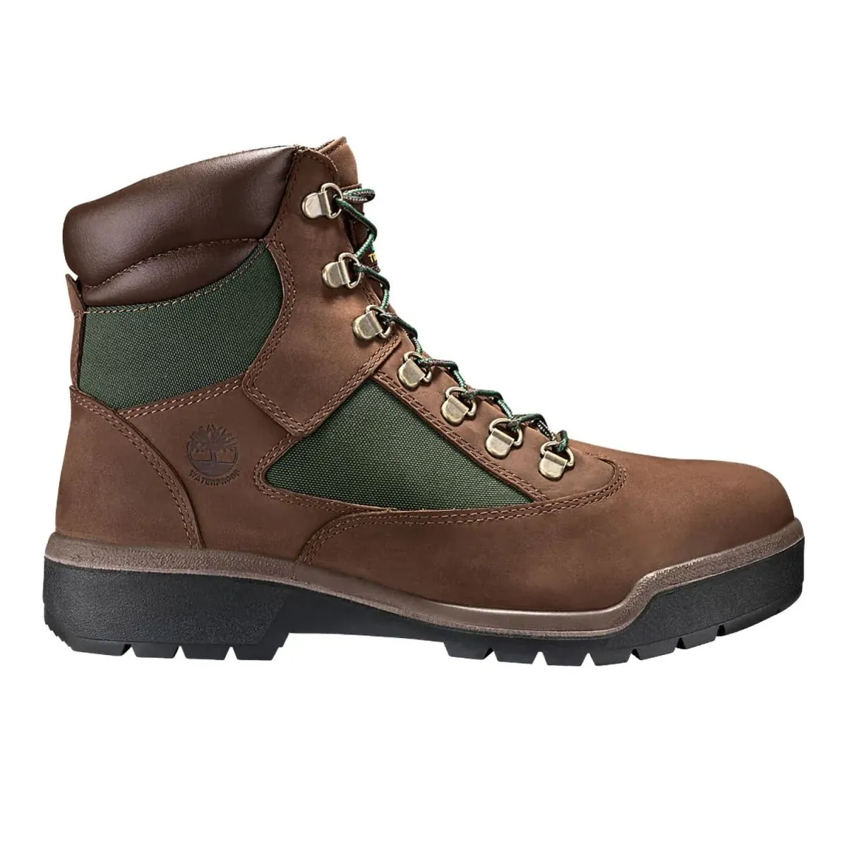 Timberland Men's 6 Field Boot Beef and Broccoli Brown/Green Waterproof