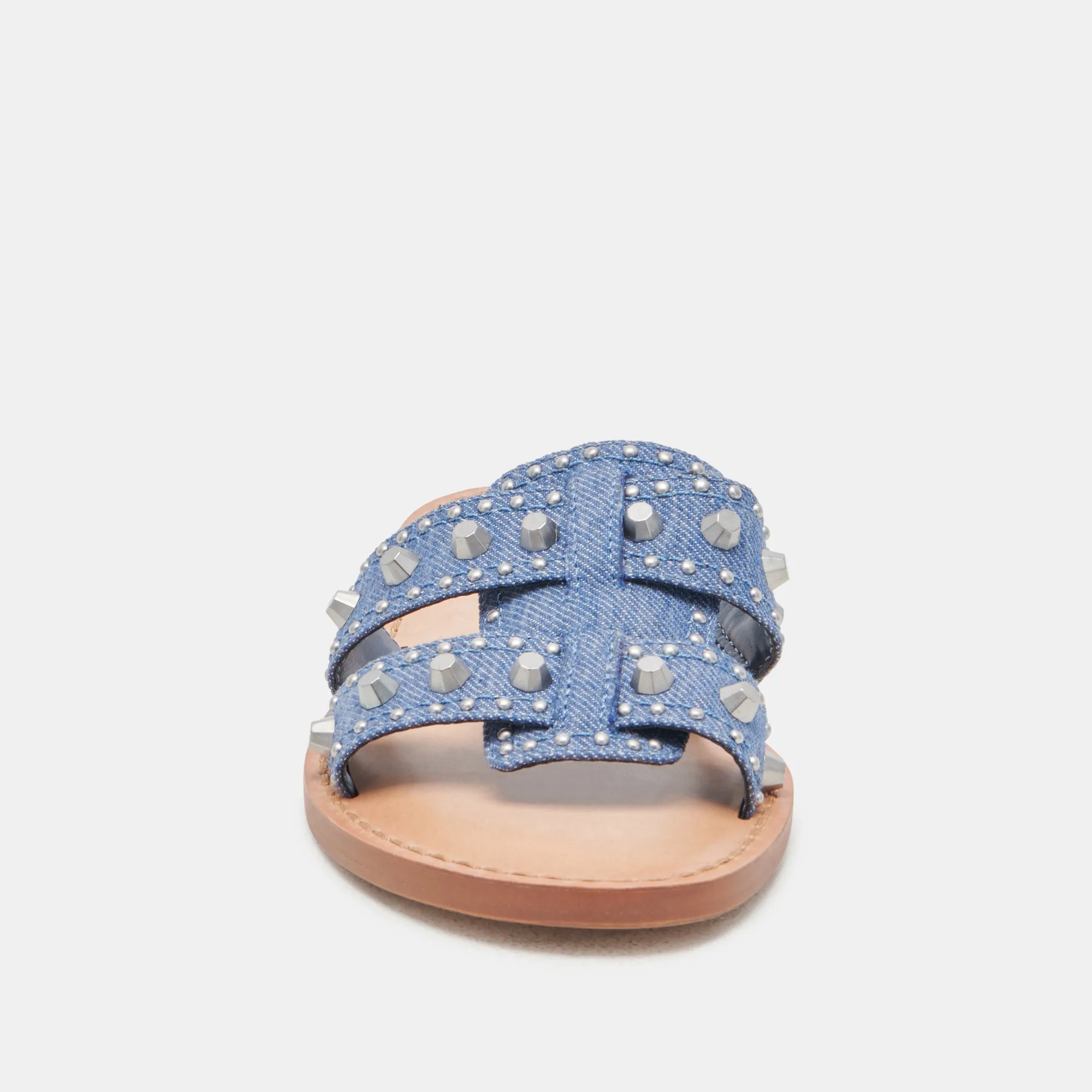 WESLA STUD SANDALS BLUE DENIM