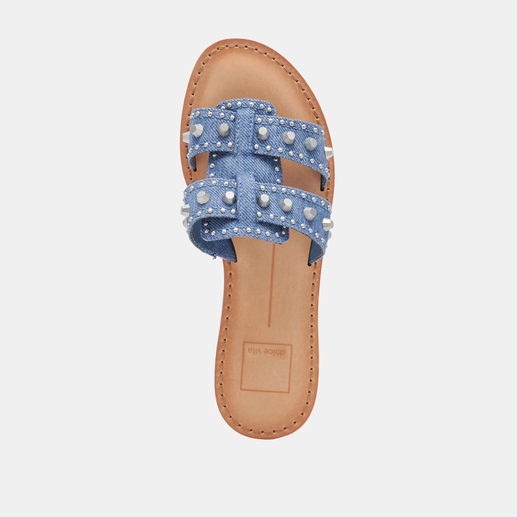 WESLA STUD SANDALS BLUE DENIM