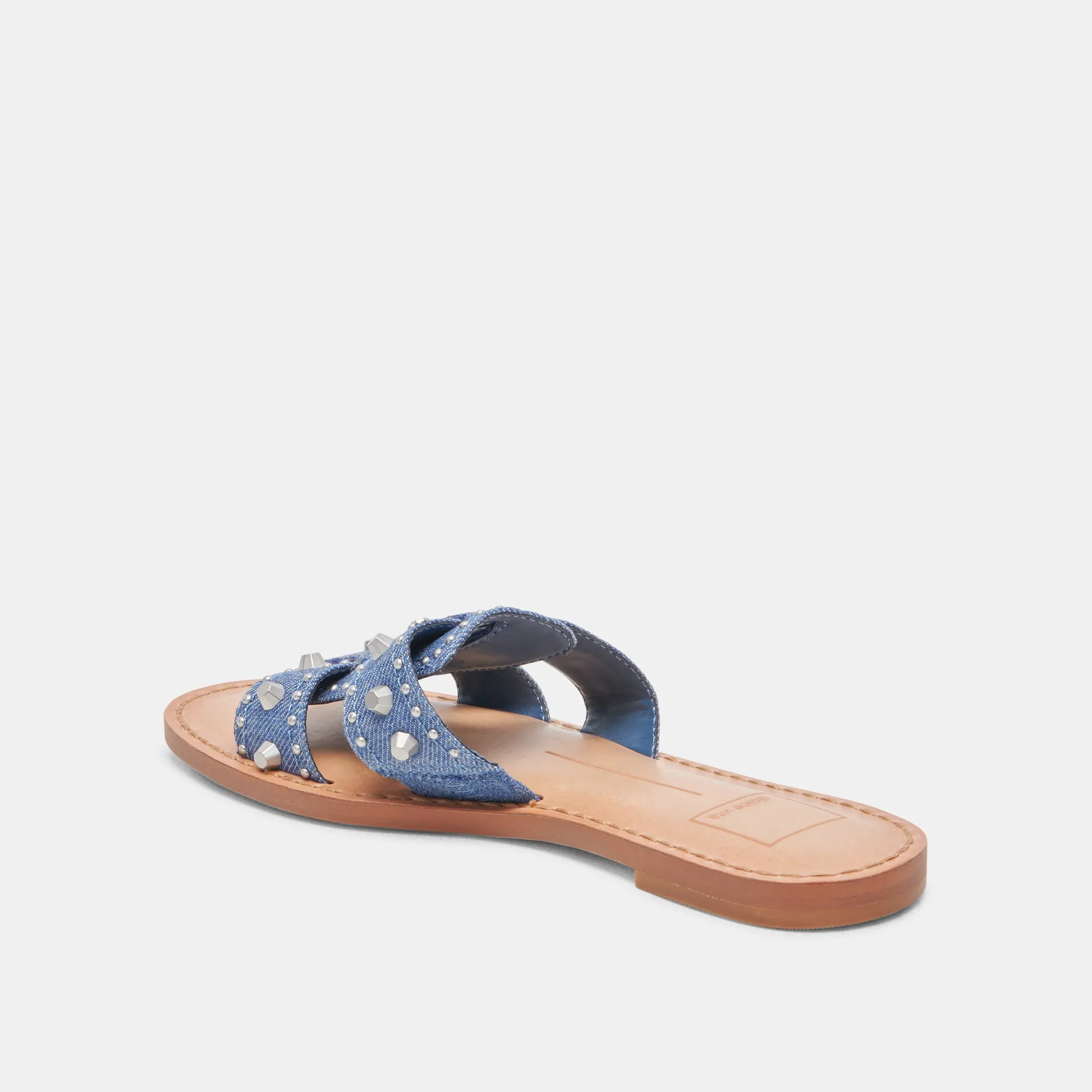 WESLA STUD SANDALS BLUE DENIM