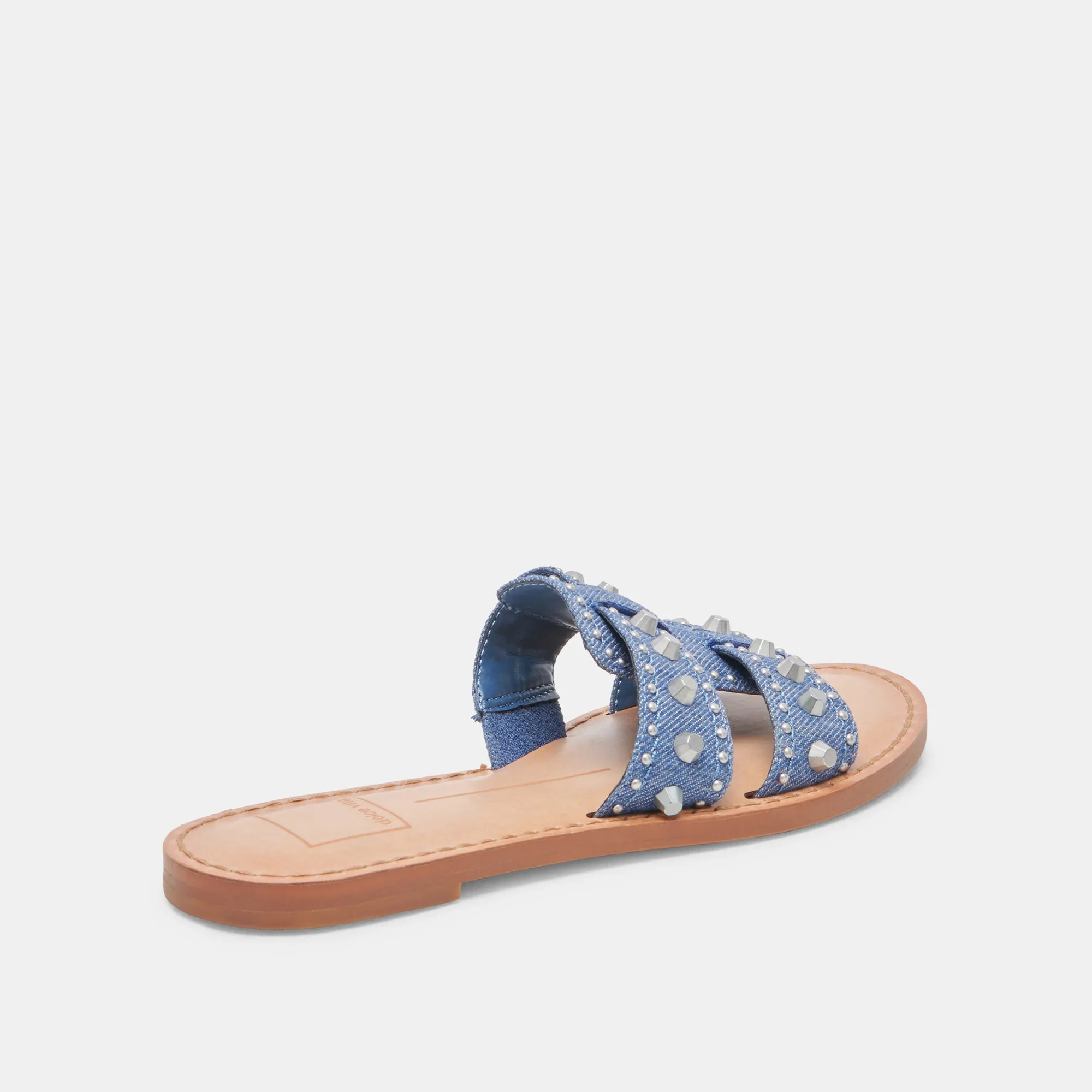 WESLA STUD SANDALS BLUE DENIM