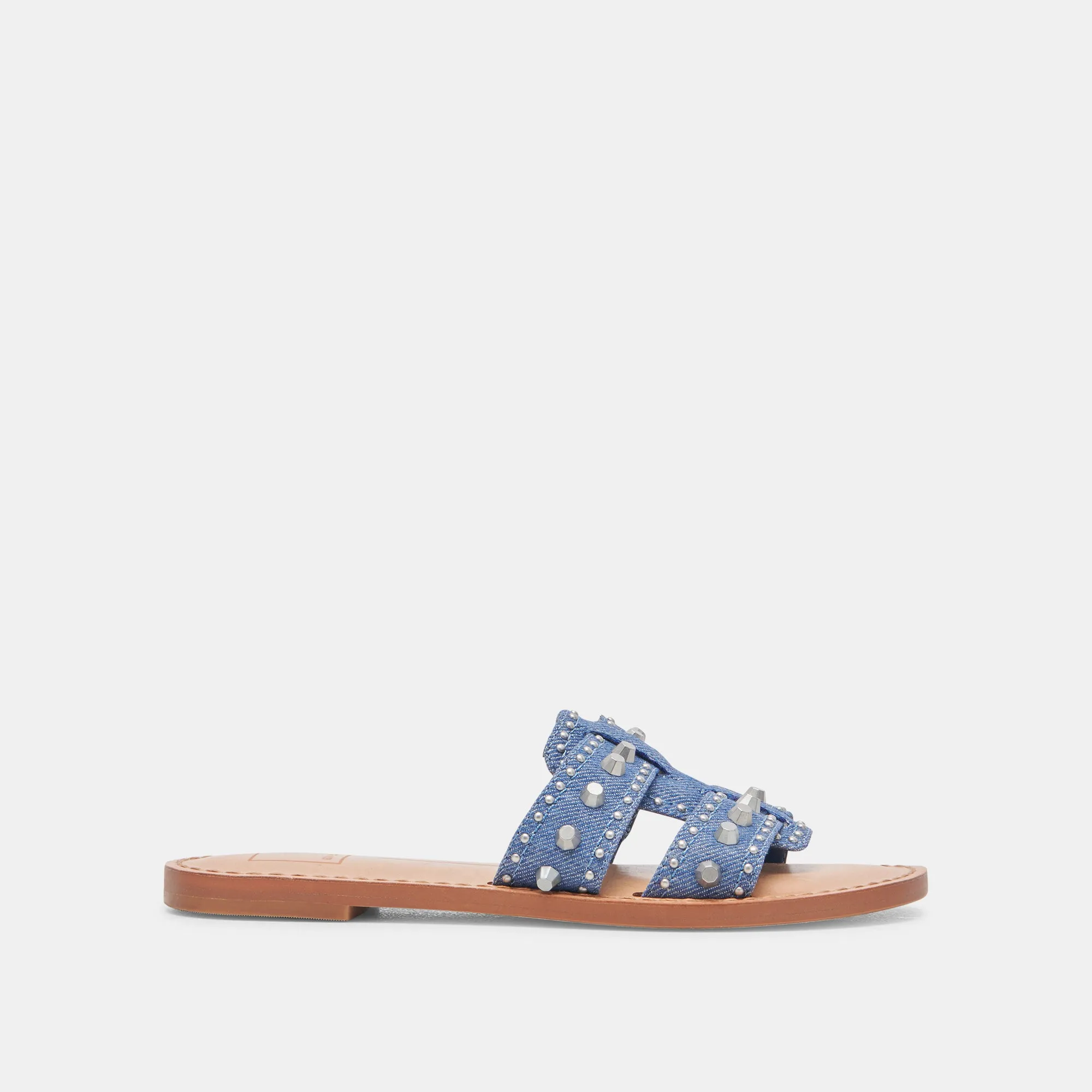 WESLA STUD SANDALS BLUE DENIM