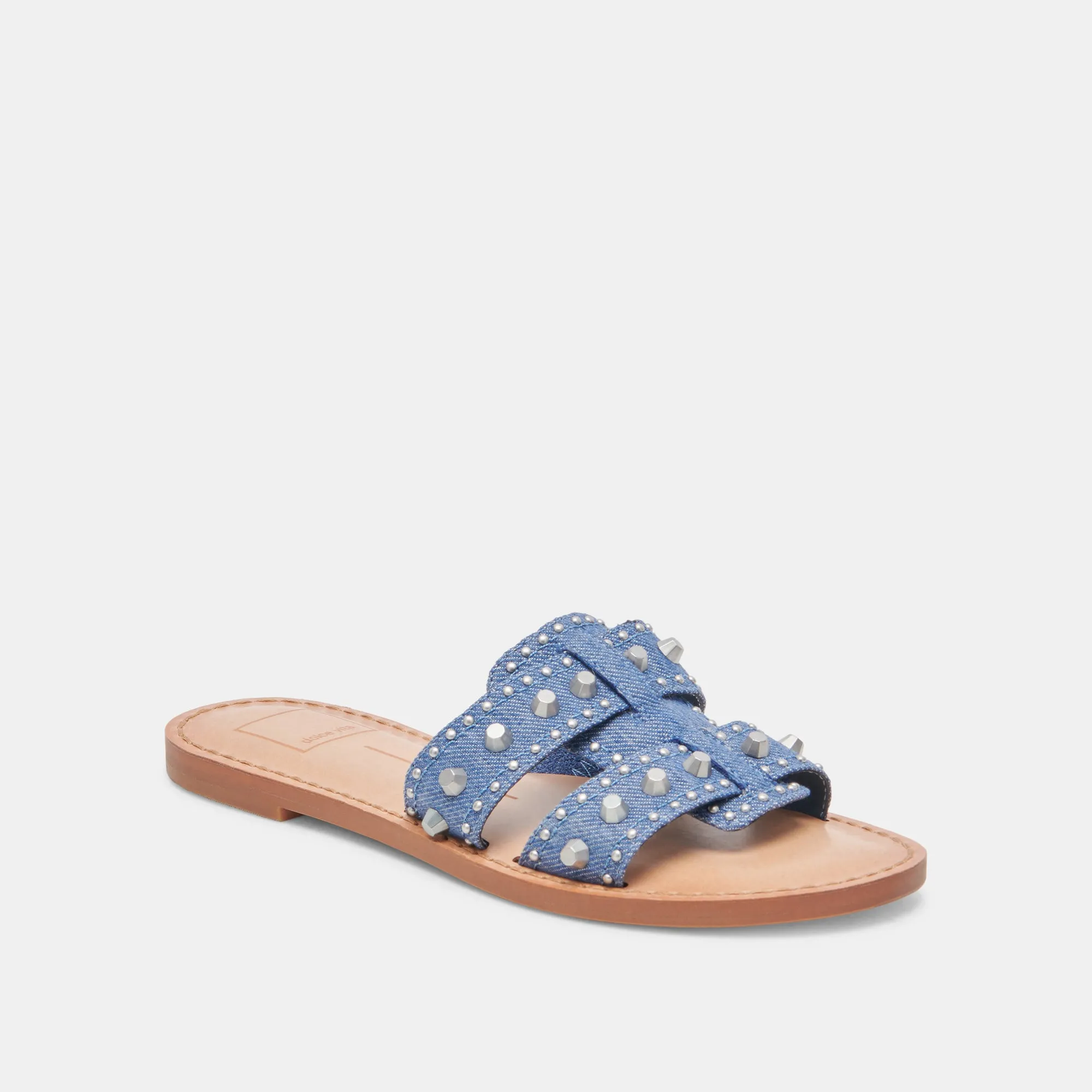 WESLA STUD SANDALS BLUE DENIM