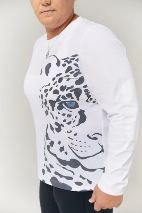 Women's Long Sleeve Training Top - Leopard Cast